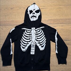 Peepin and Creepin Skeleton Hoodie with see through eye holes - Medium (10/12)